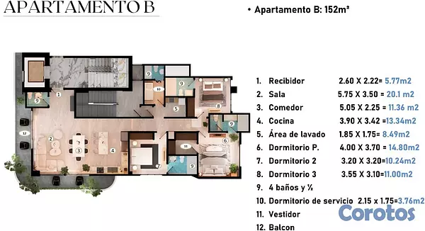 apartamentos - TORRE PROXIMO UNION MEDICA PISCINA Y ROOFTOP LA ES 8