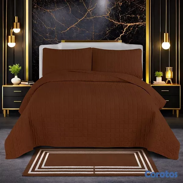 decoración y accesorios - juego de cobertor 4 piezas para cama de 60 9