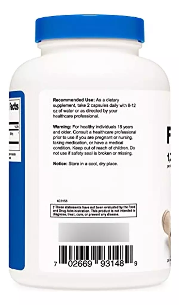 Salud y Equipamiento Médico - Fenogreco 1350 Mg 240 Cap Nutricost 4