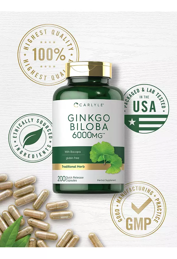 Salud y Equipamiento Médico - Ginkgo Biloba Pildoras | 6000 Mg 6