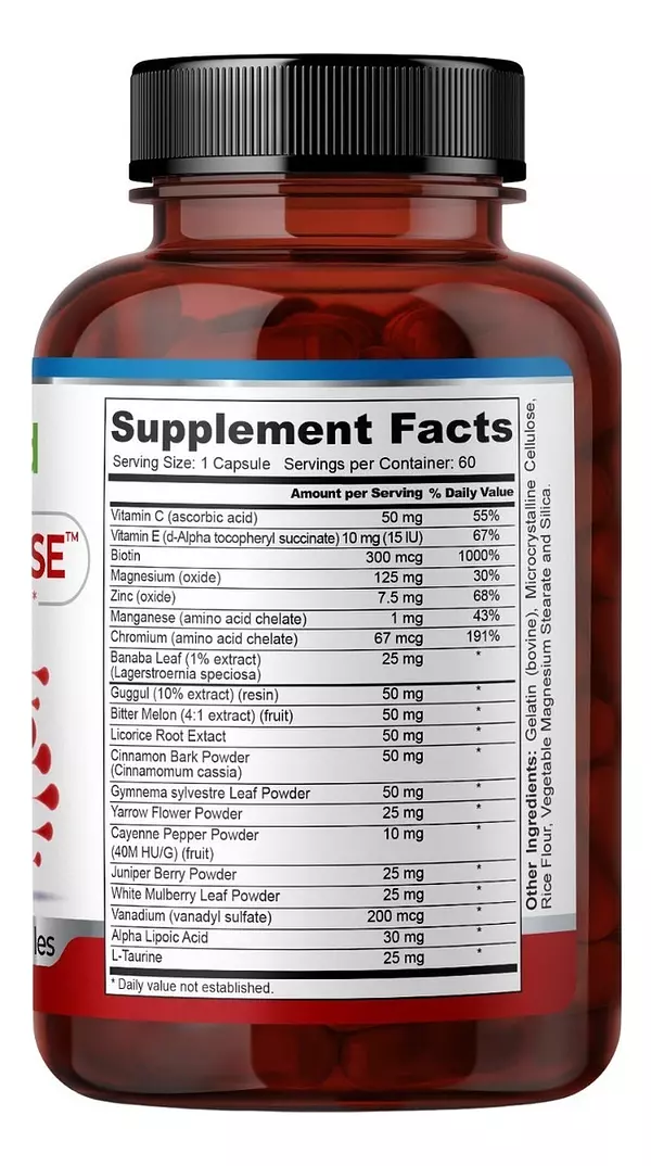 Salud y Equipamiento Médico - Soporte Glucosa 60 Cap Fineland - - Unidad A $6015 2