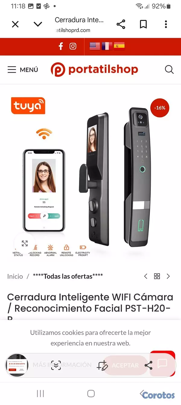 otros electronicos - Cerradura inteligente con instalación incluida. 2