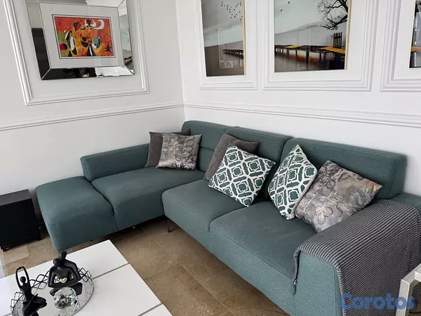 muebles y colchones - Vendo Sofá en L de tres puestos  3