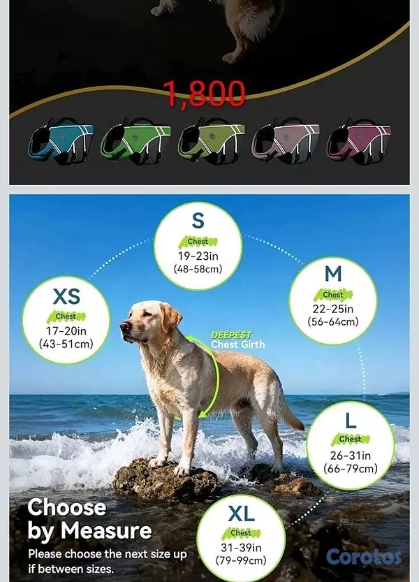 animales y mascotas - Chaleco salvavidas para perro 3