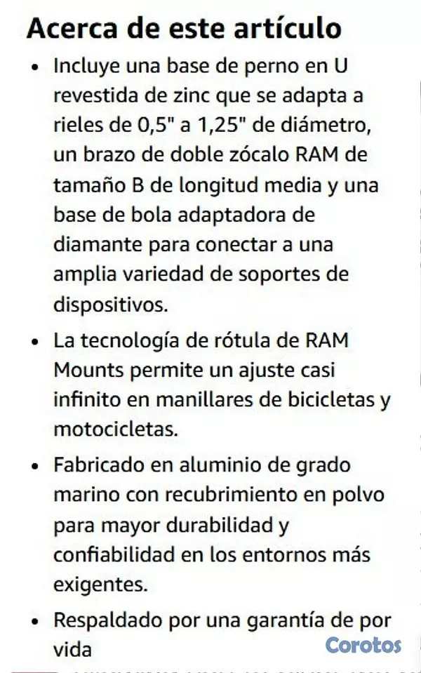 Artículos Deportivos - Soporte RAM Mount Original - Base de U-Bolt para M 9