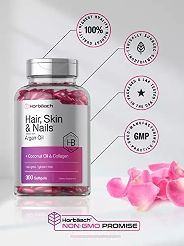 Salud y Equipamiento Médico - Vitaminas Piel, Uñas Y Cabello 300 Cap Horbaach 6