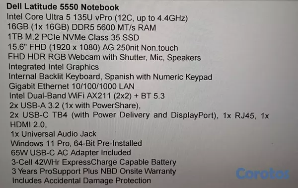 computadoras y laptops - Laptop DELL Latitude 5550 nueva y Barata 5