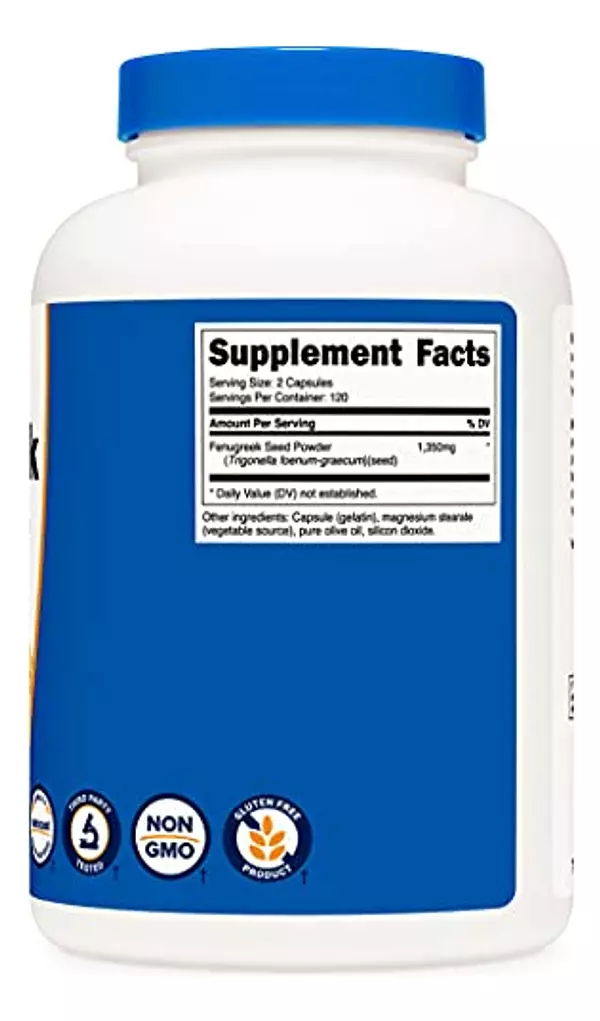 Salud y Equipamiento Médico - Fenogreco 1350 Mg 240 Cap Nutricost 5