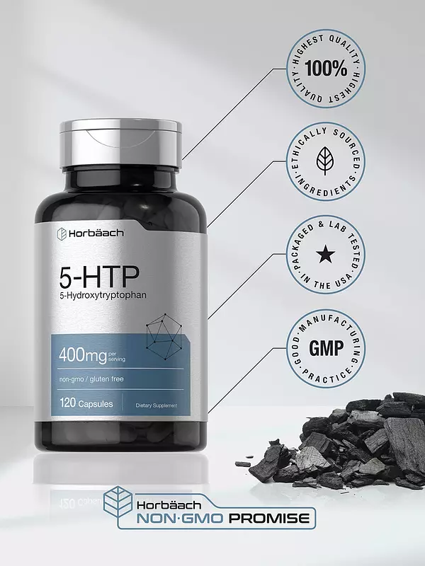 Salud y Equipamiento Médico - Suplemento 5htp  400 Mg 180 Cap Horbaach 5