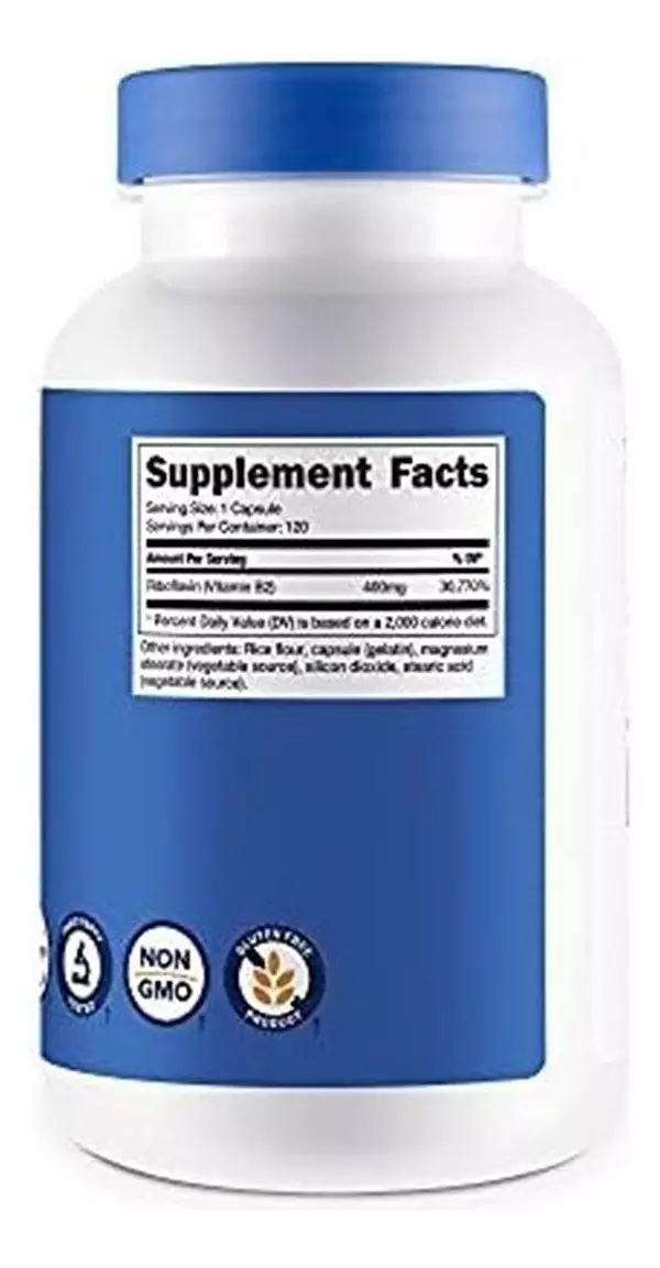 Salud y Equipamiento Médico - Nutricost Vitamina B2 400 Mg, 120 Capsulas 4