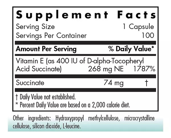 Salud y Equipamiento Médico - Vitamina E 100 Cap Nutricology 2
