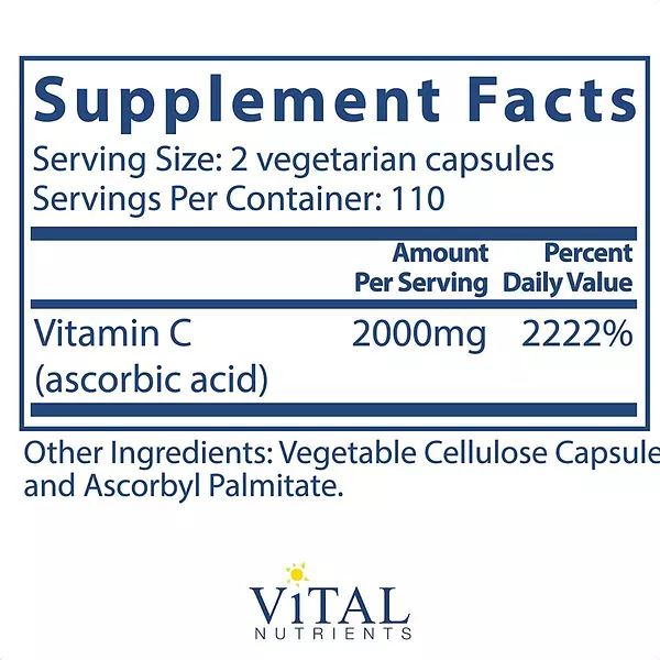 Salud y Equipamiento Médico - Vitamina C  Vital Nutrients - Unidad 2