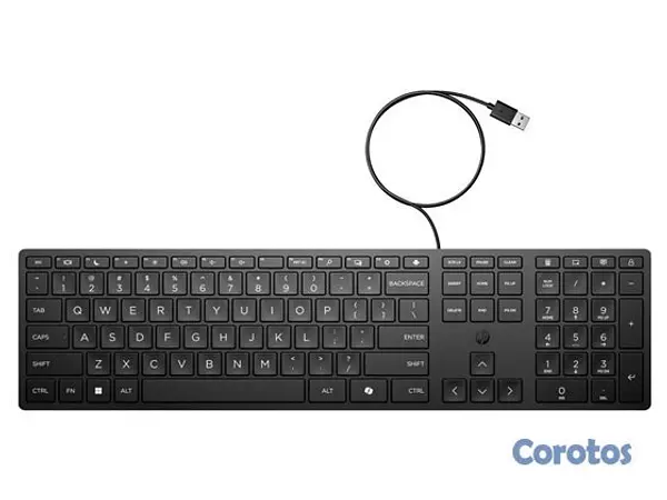 computadoras y laptops - TECLADO CON CABLE (alambrico ) HP 320K (266C9AA) – 2