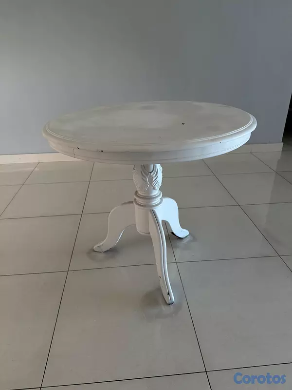 muebles y colchones - Mesa redonda en caoba 