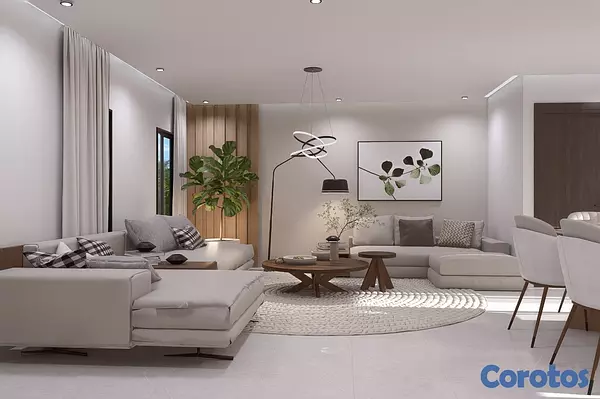 casas vacacionales y villas - Villa moderna en venta en bávaro punta cana en construcción  8