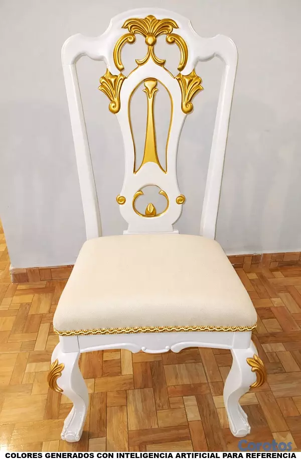 muebles y colchones - JUEGO DE COMEDOR DE ANDIROBA DE 6 SILLAS CON TALLA 7
