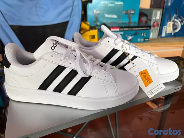 zapatos unisex - Tenis Adidas blanco y negro 3