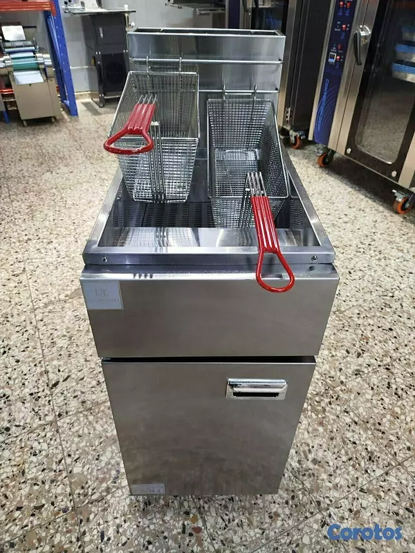 equipos profesionales - Freidora industrial doble de papas de 25 litros 7
