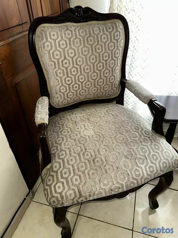 muebles y colchones - BUTACAS CAOBA (2) ESTILO LUIS XV 2