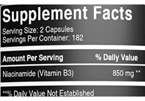 Salud y Equipamiento Médico - Niacinamida 365 Caps 850 Mg - Unida - Unidad A $581 2