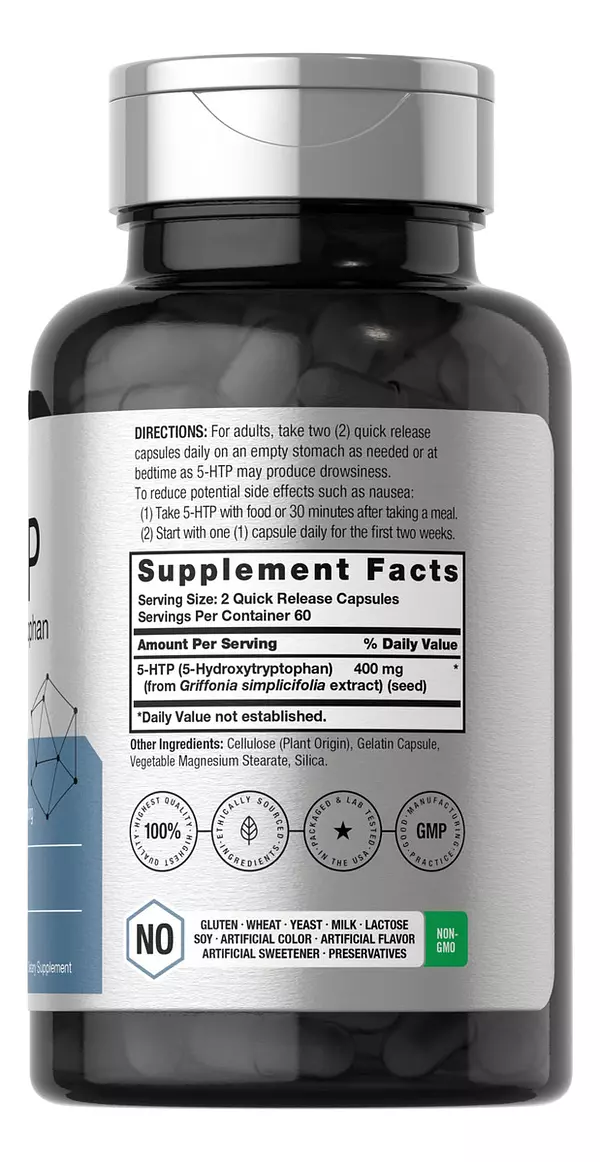 Salud y Equipamiento Médico - Suplemento 5htp  400 Mg 180 Cap Horbaach 2