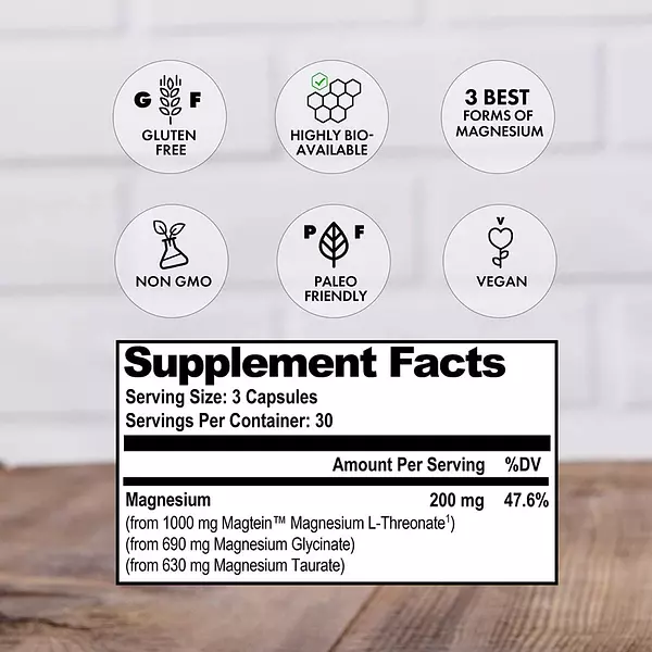 Salud y Equipamiento Médico - Complejo De Magnesio 200mg Natural 2