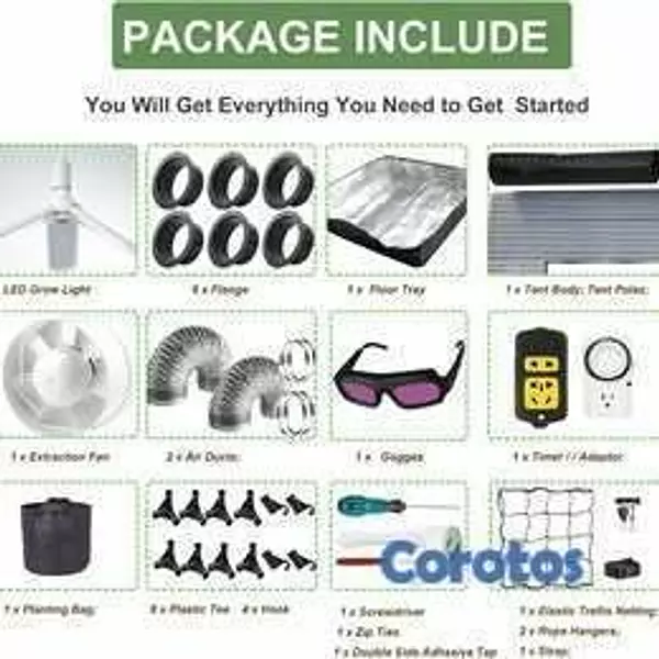 herramientas, jardines y exterior - Kit Completo Tienda de Cultivo con Luz LED Espectr 2