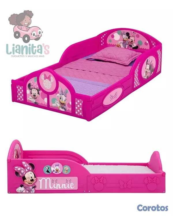 muebles - CAMA IMPORTADA DE MINNIE MEDIDAS 29x54” NUEVA EN SU CAJA INCLUYE COLCHÓN  2