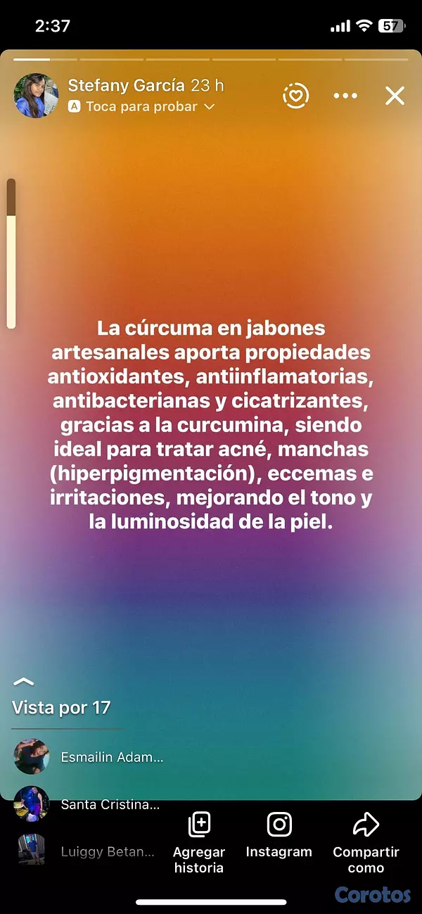 negocios en venta - El jabón de cúrcuma sirve principalmente para aclarar quitar manchas ect .
 3