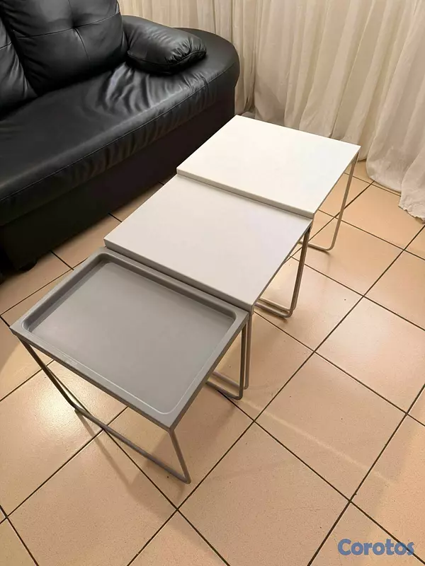 decoración y accesorios - Juego de 3 mesitas auxiliares modernas (tipo nesti 3