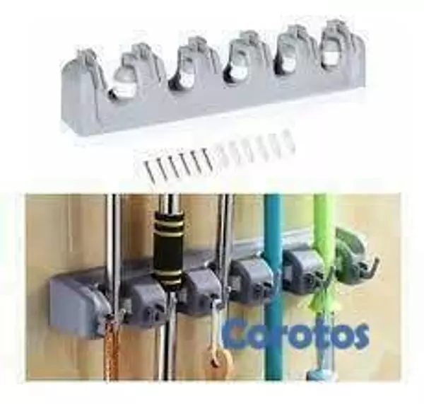 decoración y accesorios - Soporte de Pared para Escobas y Utensilios  4