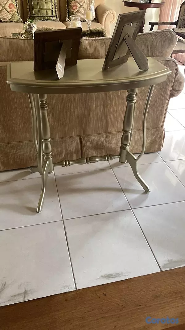 muebles y colchones - Mesa de caoba pintada 3