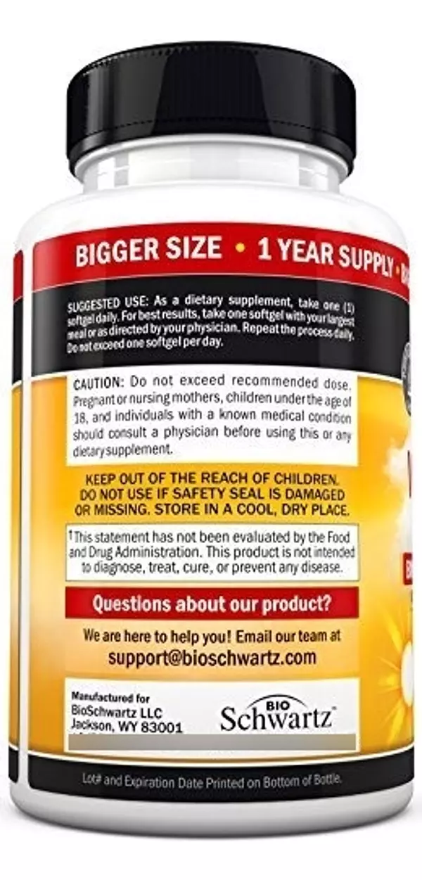 Salud y Equipamiento Médico - Vitamina D3 5000 Iu Bioschwartz 360 Capsulas huesos 7