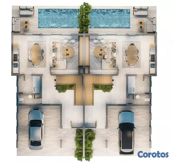 casas vacacionales y villas - Villas Duplex en las Terrenas Samana a 400m2 Playa 4
