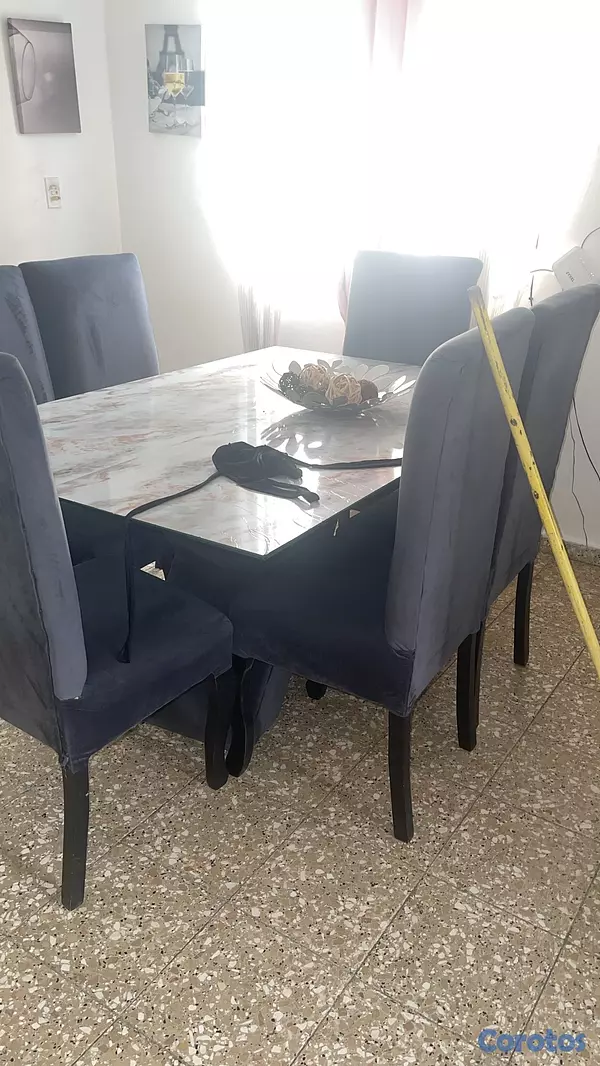 muebles y colchones - Juego de comedor de 6 sillas 3