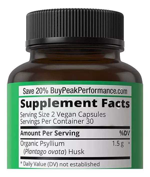 Salud y Equipamiento Médico - Psyllium 60cap Peak Performance 2
