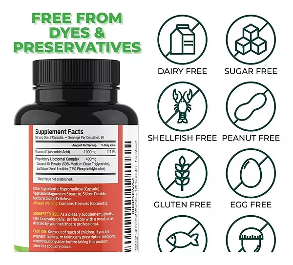 Salud y Equipamiento Médico - Vitamina C 120 Cap Forestleaf 2