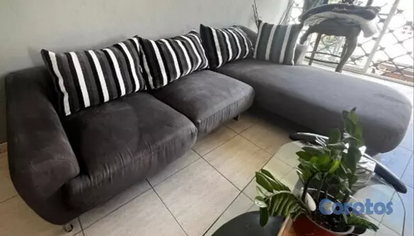 muebles y colchones - Mueble Gris en Felpa para sala 6