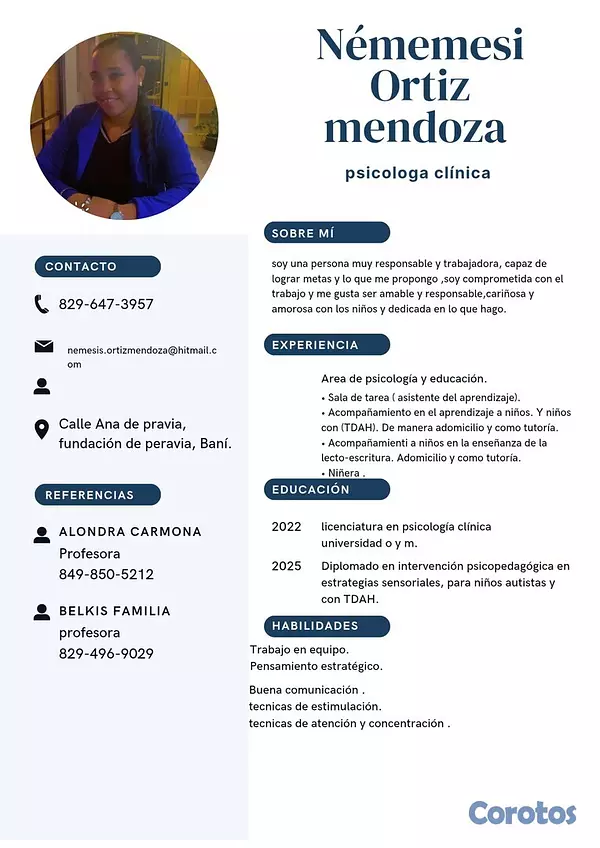servicios profesionales - Soy psicóloga clínica, trabajo con niños con TDAH y dificultades y evaluación ps 1