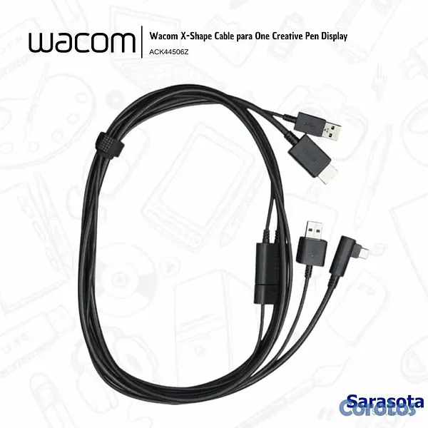 accesorios para electronica - Wacom X-Shape Cable para One Creative Pen Display  2