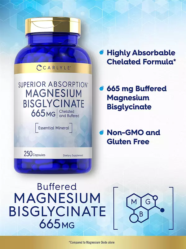 Salud y Equipamiento Médico - Bisglicinato De Magnesio 665 Mg - 250 Capsulas 3