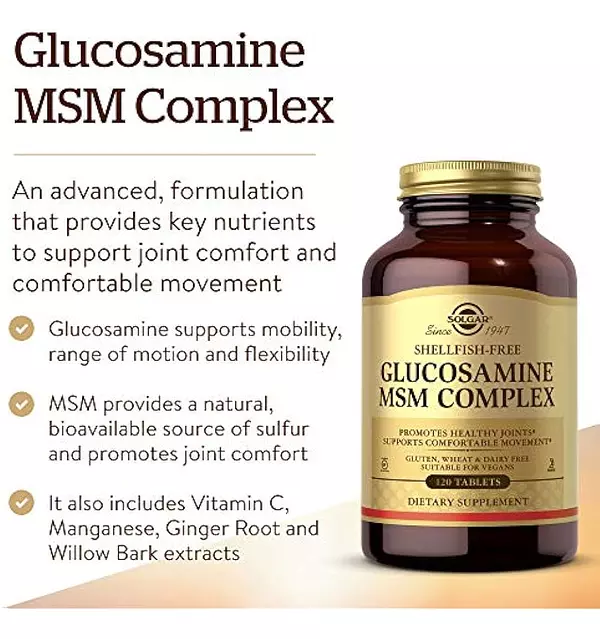 Salud y Equipamiento Médico - Solgar Glucosamina Msm Complex Tabletas 120 Unidades 3