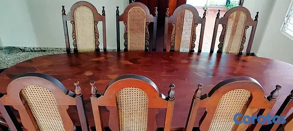 muebles y colchones - *Vendo maravilloso juego de comedor artesanal  7