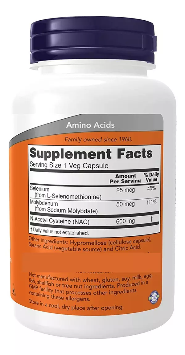 Salud y Equipamiento Médico - Nac 600mg 250caps Now Foods 2