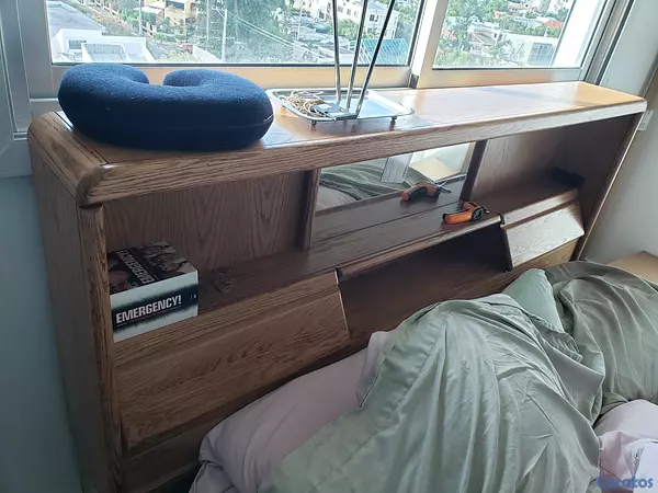 muebles y colchones - Cama de colchone agua tamano "KING"  La joya modelo roble Maderera en Roble 6