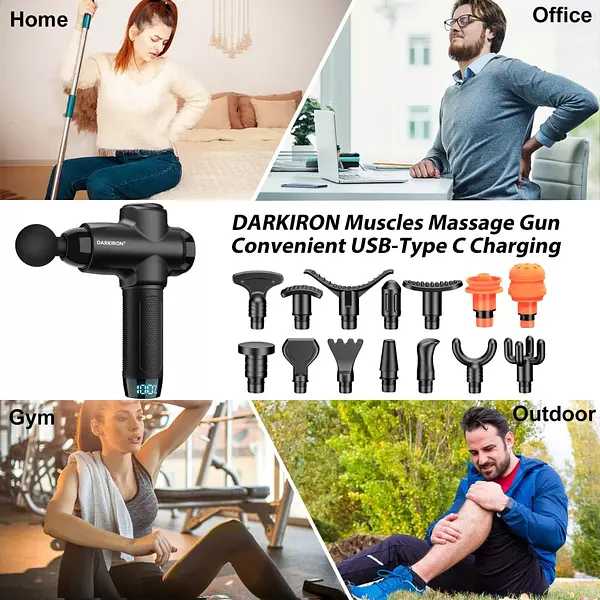Salud y Equipamiento Médico - Masajeador Muscular Inalámbrico Pistola Corporal 6