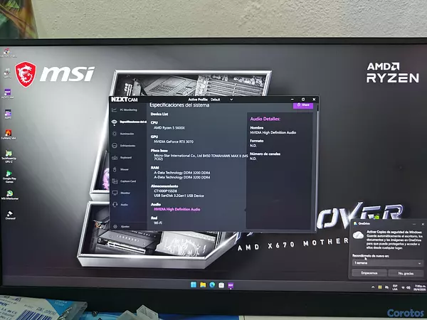 computadoras y laptops - Pc Gaming RGB ---Alto Rendimiento--- Ryzen 5600x 9