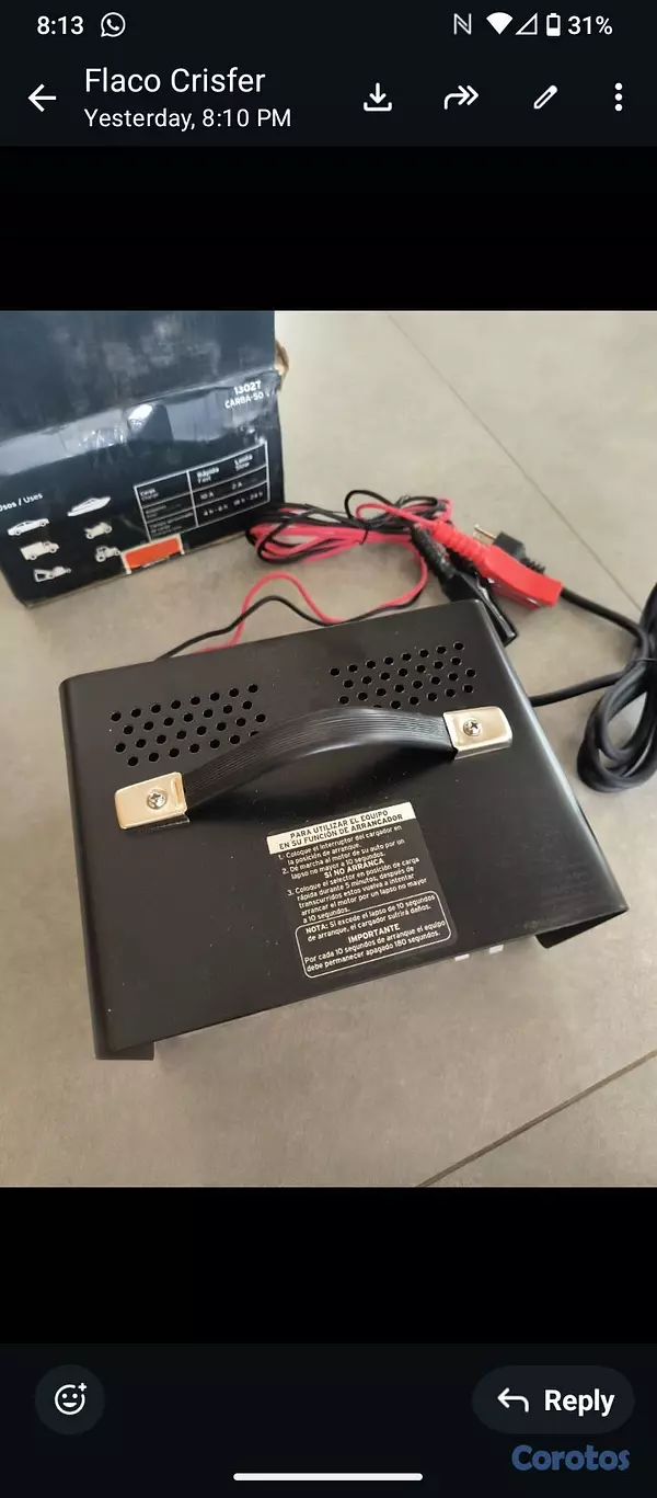 otros electronicos - cargador de batería Truper 2