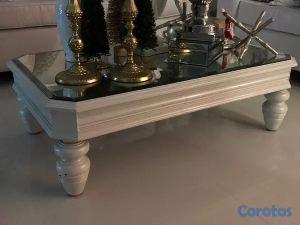 muebles y colchones - Mesa de Centro, Caoba 100%