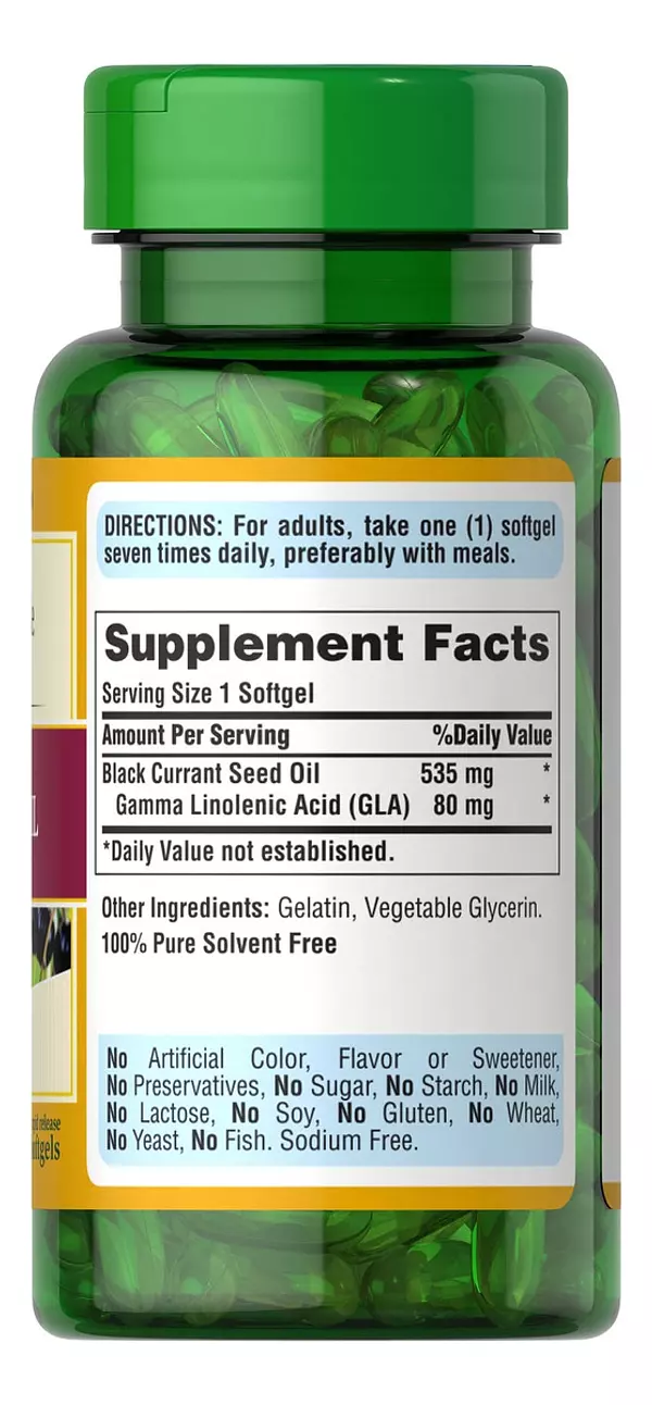 Salud y Equipamiento Médico - Aceite De Grosella Negra 535mg 100cap Puritan's Pride 3